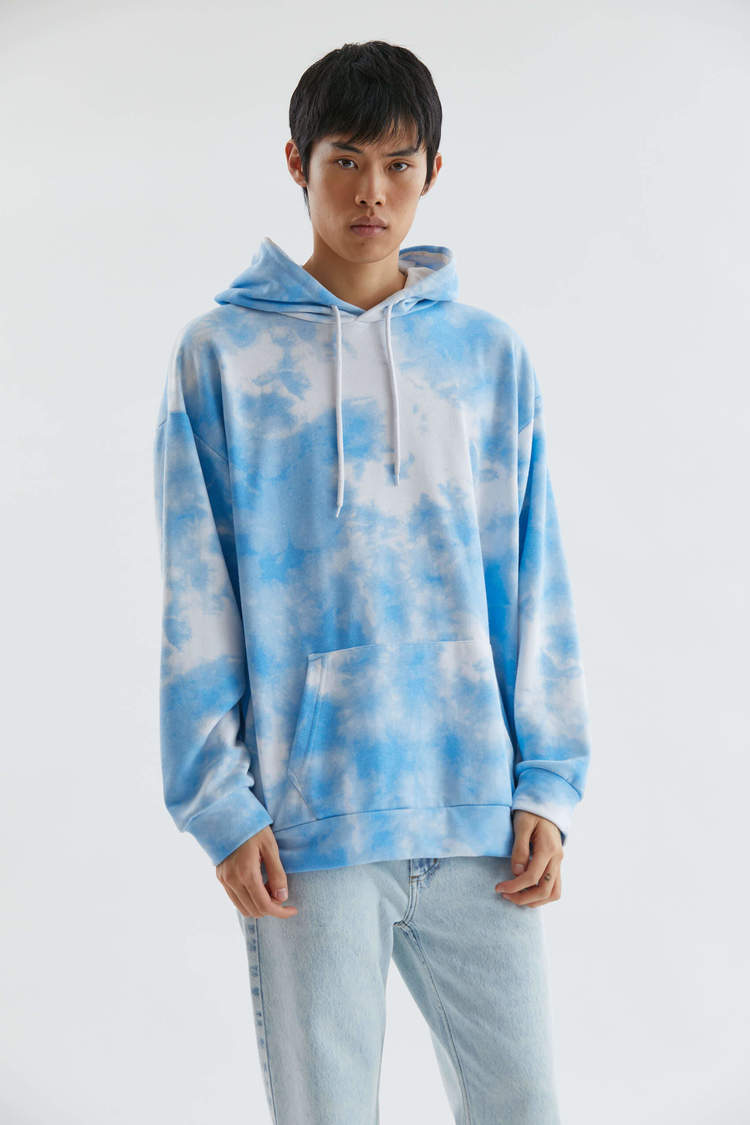 Over Batik Print Hoody