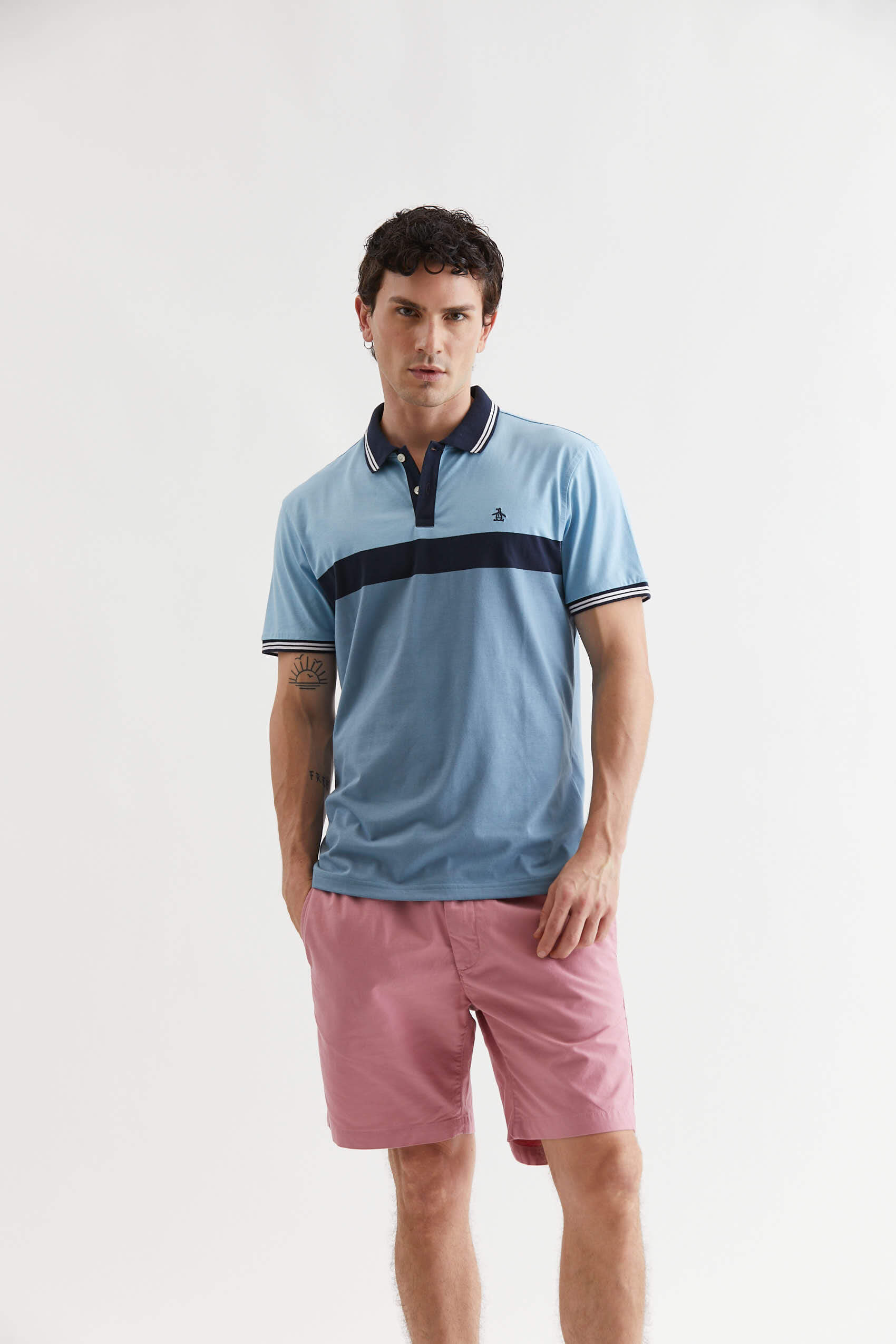 Ss Paneaux Contrast Polo