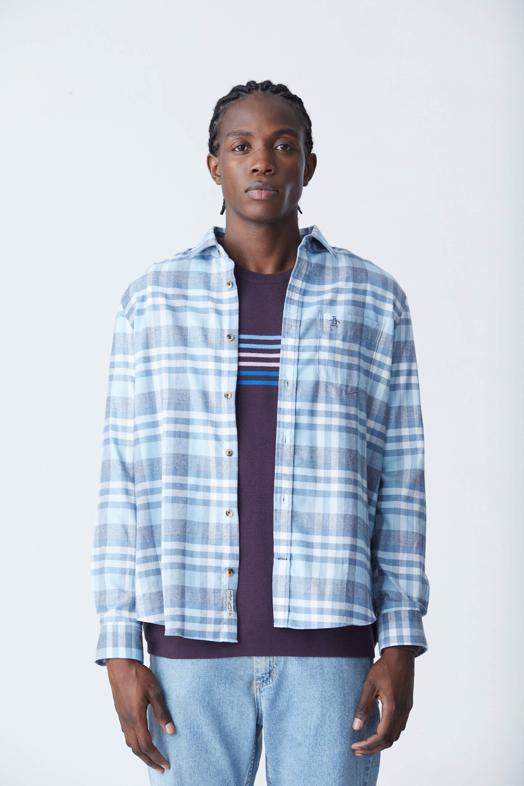 Ls Flannel Plaid W/2 Pkt Shirt