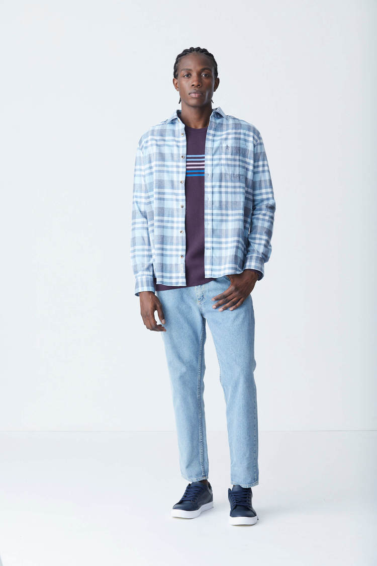 Ls Flannel Plaid W/2 Pkt Shirt