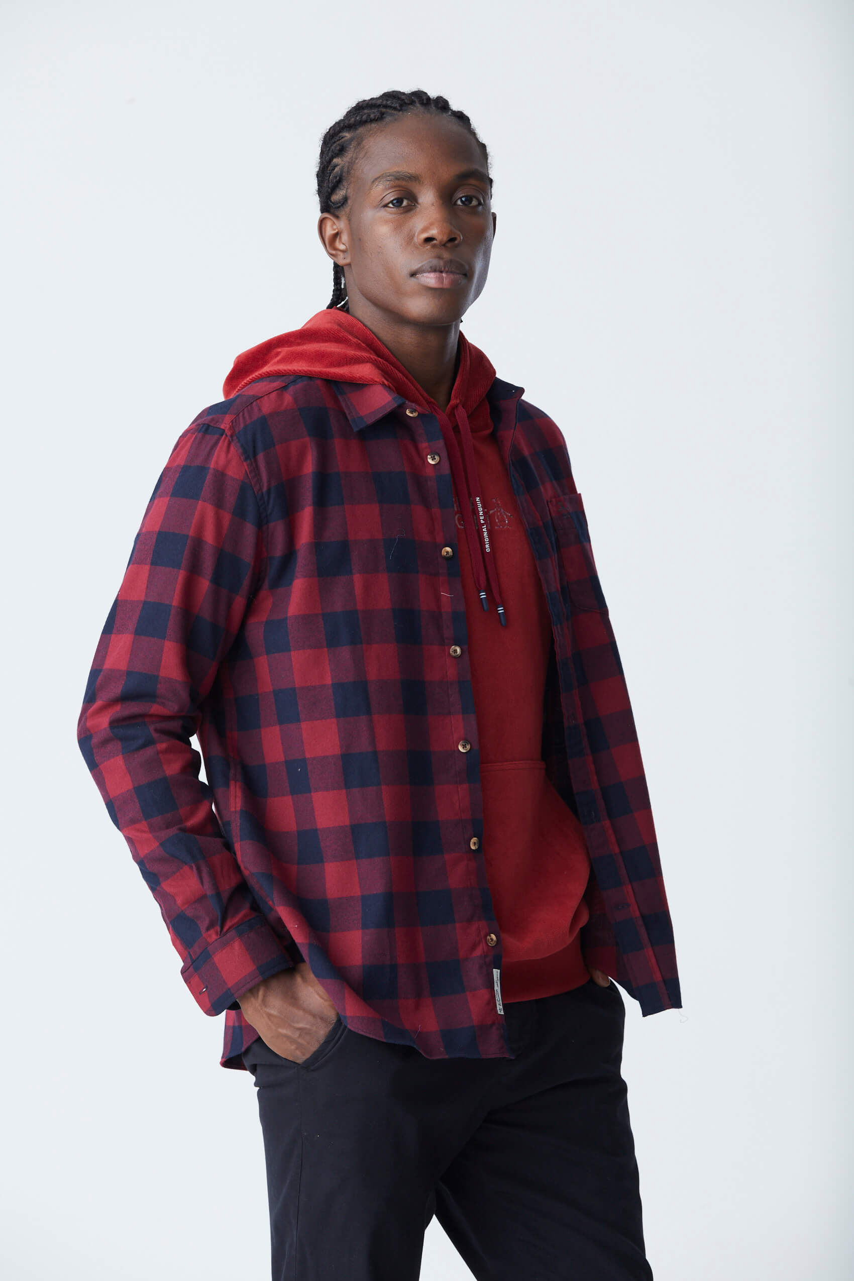 Ls Flannel Plaid Bd W/Pkt Shirt