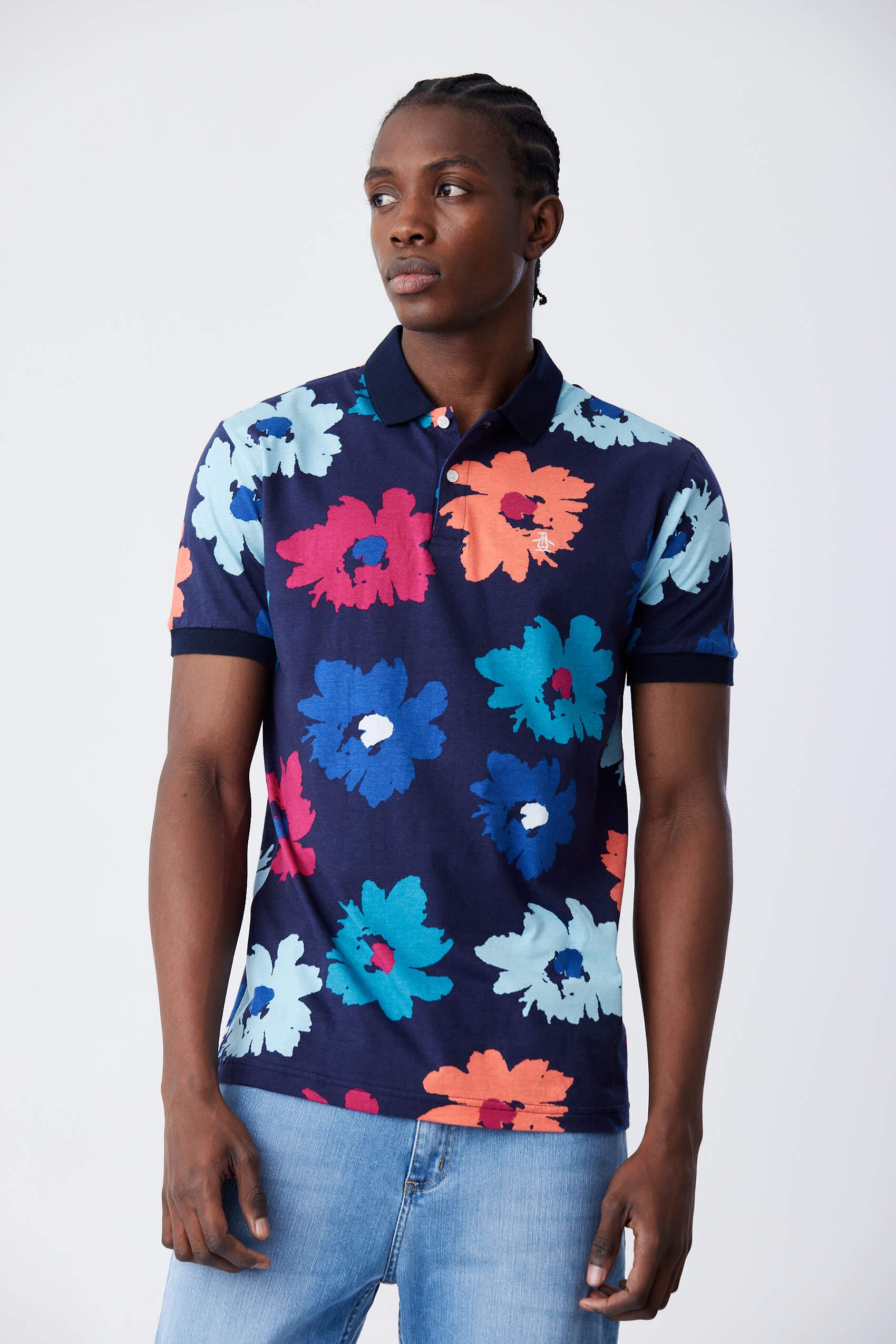 Ss Full Color Flowers Polo